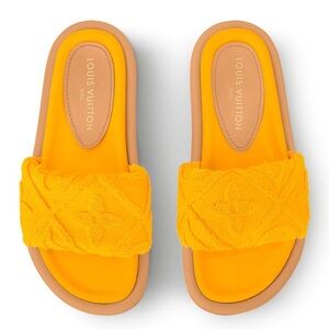 NWT Louis Vuitton LV Bliss Flat Comfort Mule - Sandals Yellow US 7.5 & 8.5